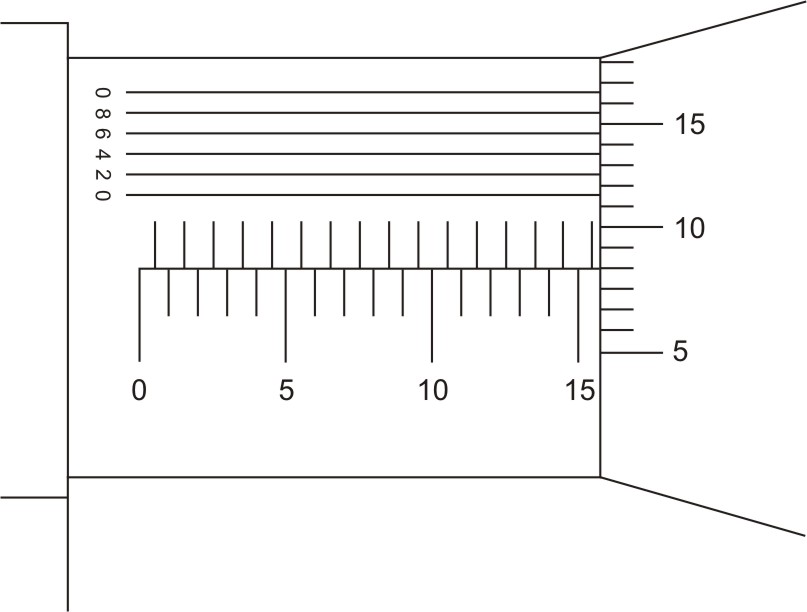 Taking metric vernier micrometer reading